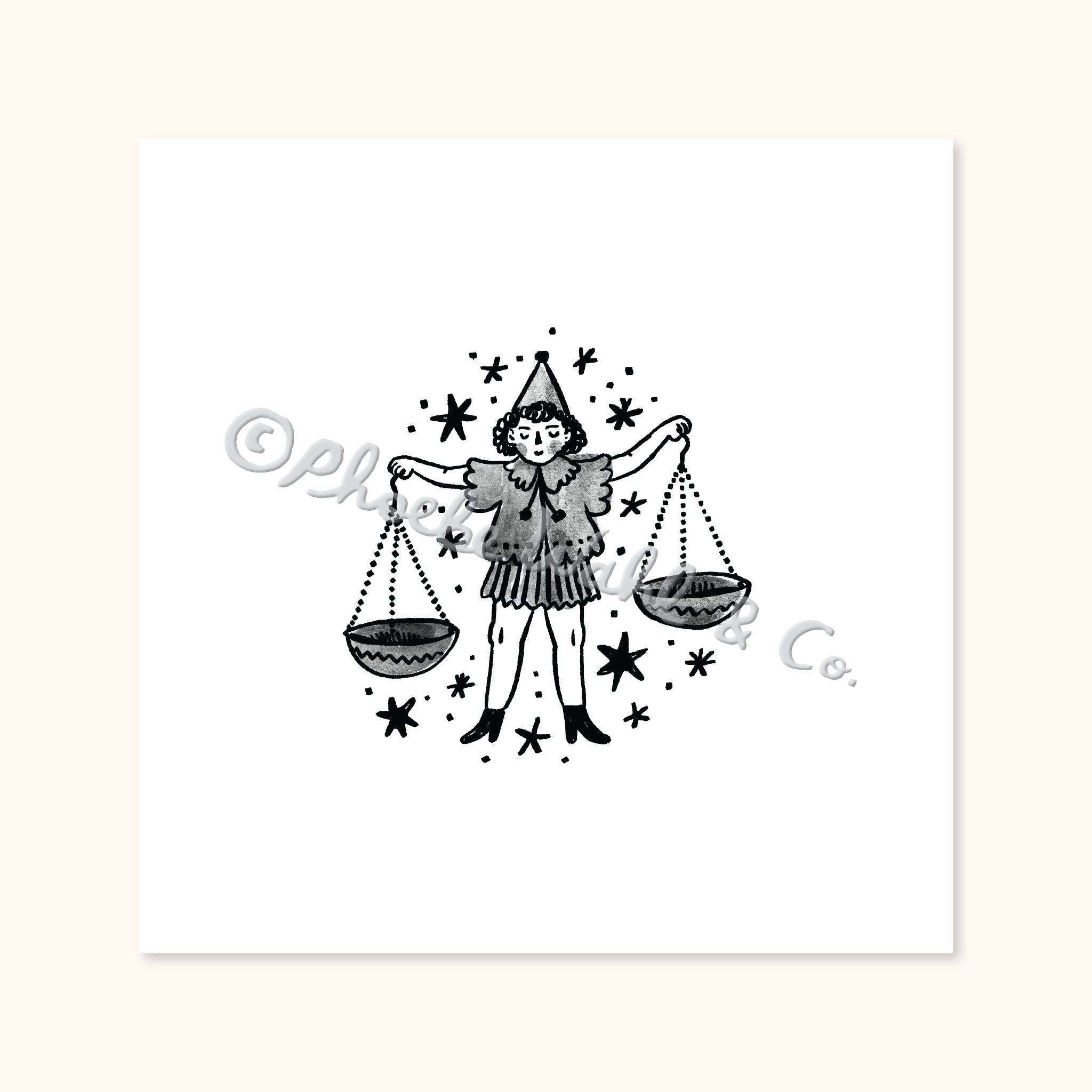 Libra Tattoo Sheet