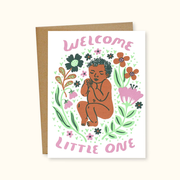 Little One Purple Greeting Card