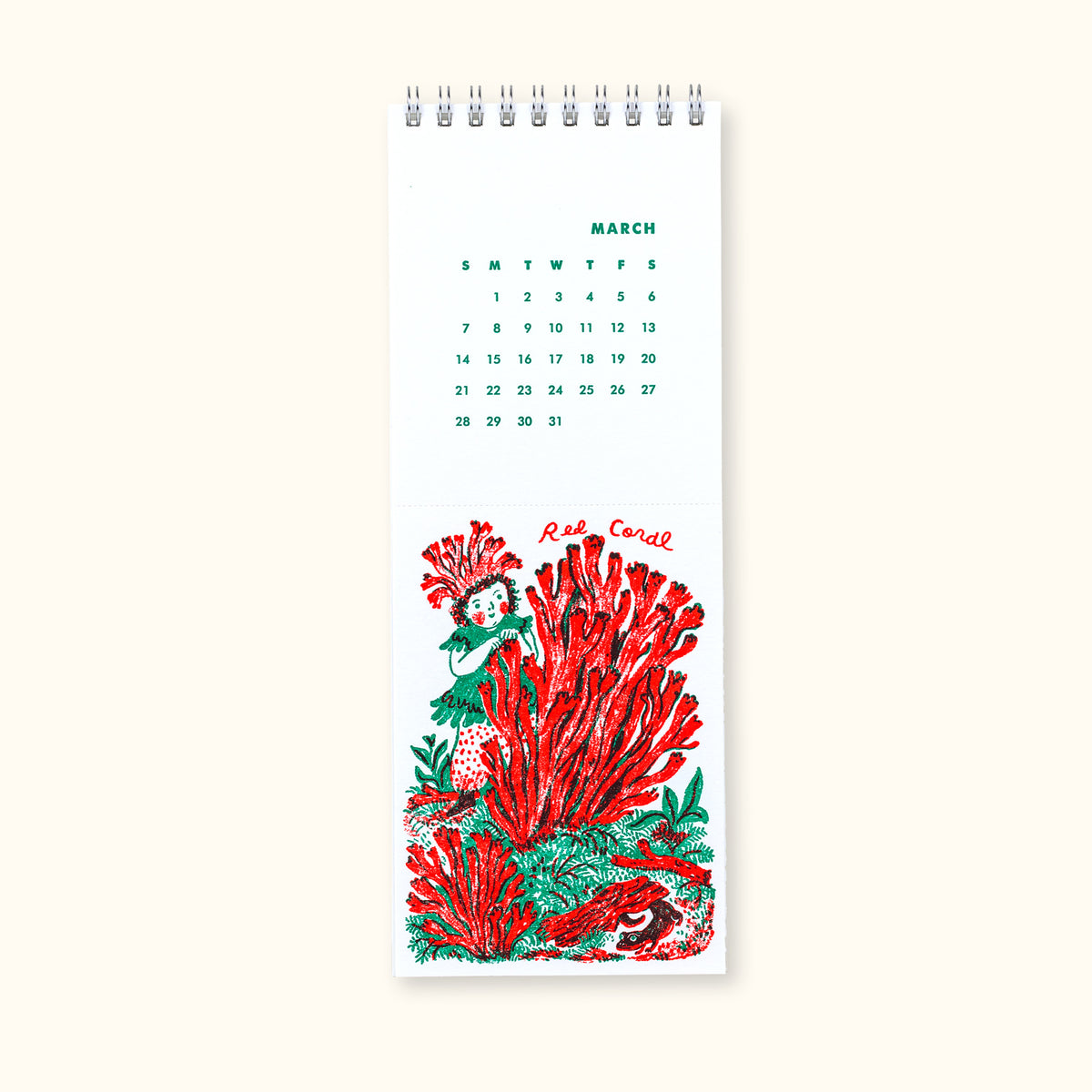 2027 Letterpress Postcard Calendar