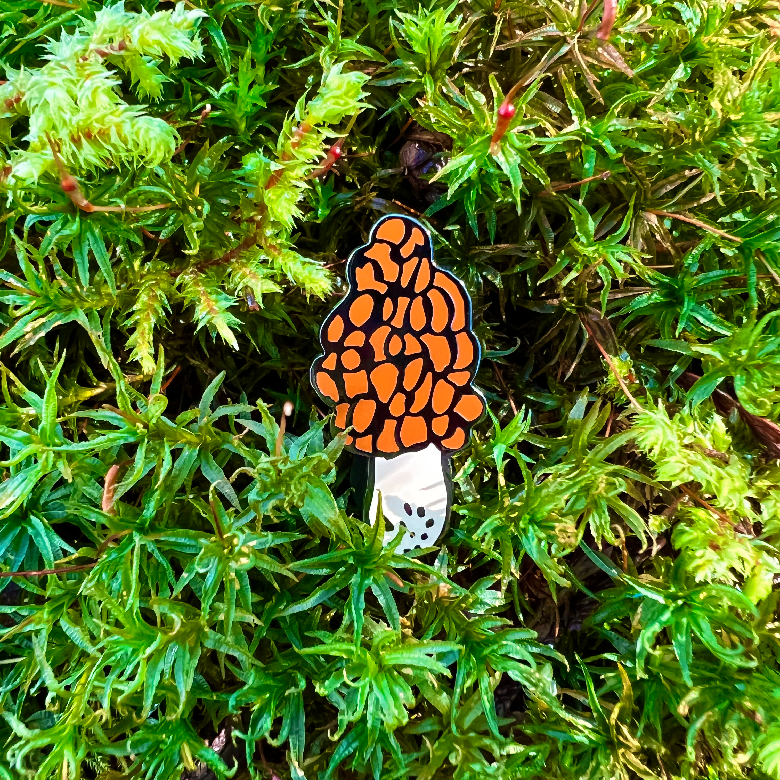 Morel Mushroom Enamel Pin