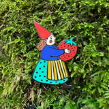 Strawberry Gnome Enamel Pin